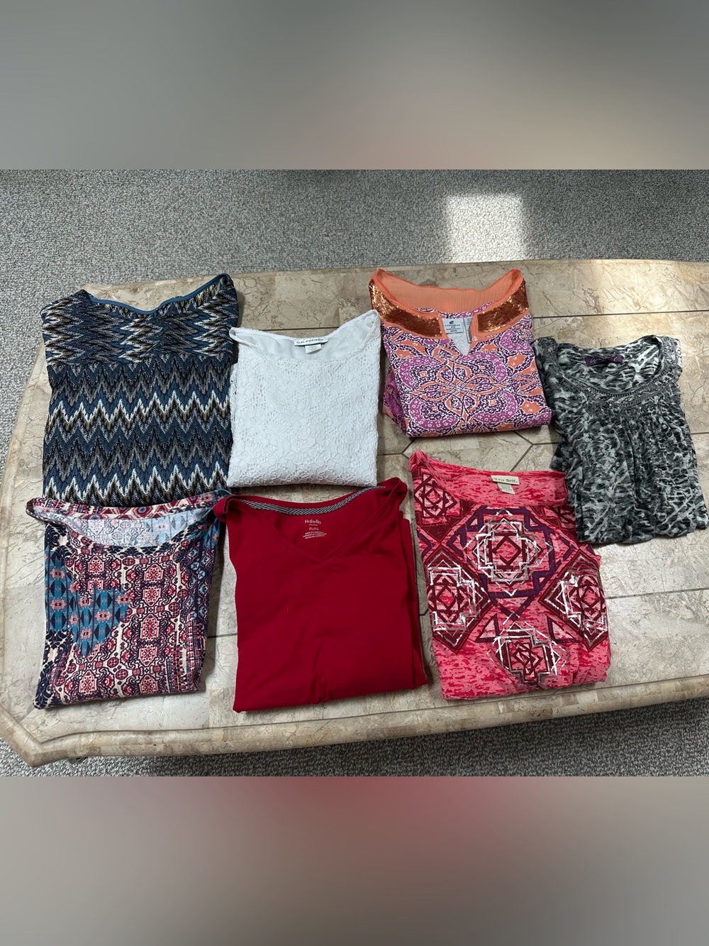 Bundle of 7 petite large tops